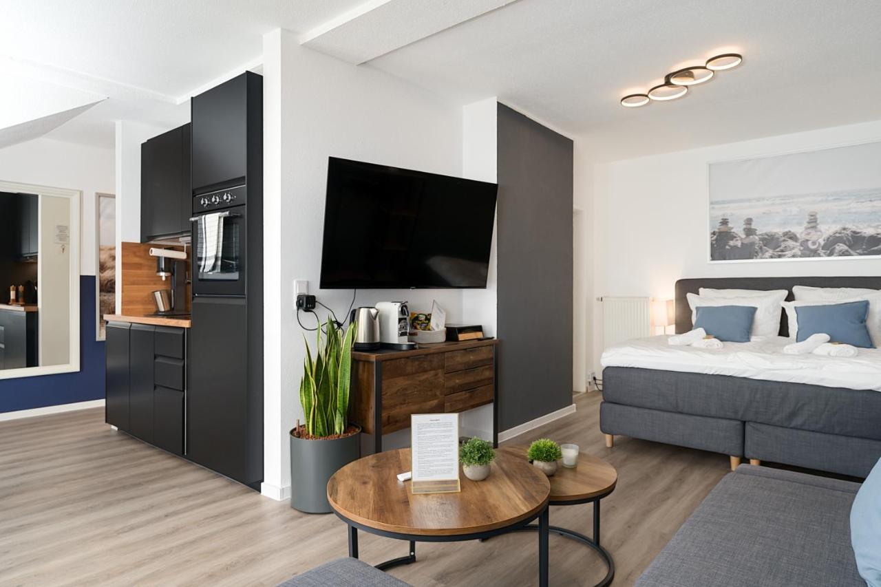 Federnest - Luxus-Studio - Kingsize Boxspringbett - Home-Office Mit Monitor Und Drucker - 11 Min Hbf Duisburg Kültér fotó